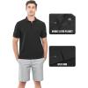 imageNORTHYARD Mens Cotton Polo Shirts Short Sleeve Knitted Golf Shirt Casual Classic Polos TShirtBlack