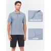 imageNORTHYARD Mens Cotton Polo Shirts Short Sleeve Knitted Golf Shirt Casual Classic Polos TShirtGreyblue