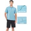 imageNORTHYARD Mens Cotton Polo Shirts Short Sleeve Knitted Golf Shirt Casual Classic Polos TShirtSkyblue
