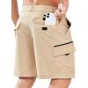 imageNORTHYARD Mens Hiking Cargo Shorts Dress Lightweight 9quot Outdoor Sports Work Shorts Golf Casual Hike Camping with 7 PocketsLightkhaki