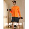 imageNORTHYARD Mens Long Sleeve Running Shirts Quick Dry Athletic Workout Gym Sun Protection UPF 50 Shirt Hiking Swim Rash GuardOrange
