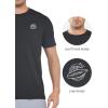 imageNORTHYARD Mens UPF 50 Rash Guard TShirts Sun Protection UV Quick Dry Short Sleeve Shirts Lightweight Fishing SwimBlack