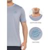 imageNORTHYARD Mens UPF 50 Rash Guard TShirts Sun Protection UV Quick Dry Short Sleeve Shirts Lightweight Fishing SwimLightgrey