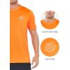 imageNORTHYARD Mens UPF 50 Rash Guard TShirts Sun Protection UV Quick Dry Short Sleeve Shirts Lightweight Fishing SwimOrange