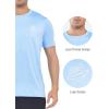 imageNORTHYARD Mens UPF 50 Rash Guard TShirts Sun Protection UV Quick Dry Short Sleeve Shirts Lightweight Fishing SwimSkyblue