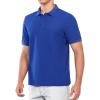 imageNORTHYARD Mens Cotton Polo Shirts Short Sleeve Knitted Golf Shirt Casual Classic Polos TShirtRoyalblue