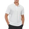 imageNORTHYARD Mens Cotton Polo Shirts Short Sleeve Knitted Golf Shirt Casual Classic Polos TShirtWhite