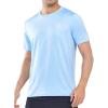 imageNORTHYARD Mens UPF 50 Rash Guard TShirts Sun Protection UV Quick Dry Short Sleeve Shirts Lightweight Fishing SwimSkyblue