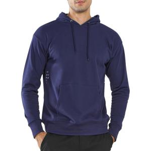 imageNORTHYARD Mens Cotton Hoodies Pullover Drawstring Hooded Collar Casual Sweatshirts Athletic Long Sleeve Shirts with PocketNavy