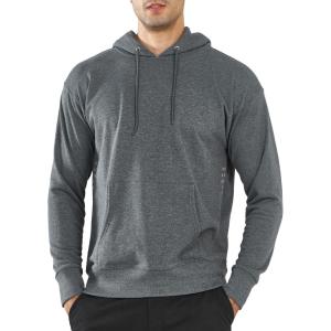 imageNORTHYARD Mens Cotton Hoodies Pullover Drawstring Hooded Collar Casual Sweatshirts Athletic Long Sleeve Shirts with PocketSmokeheather