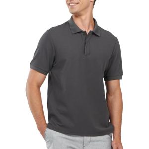 imageNORTHYARD Mens Cotton Polo Shirts Short Sleeve Knitted Golf Shirt Casual Classic Polos TShirtDarkgrey