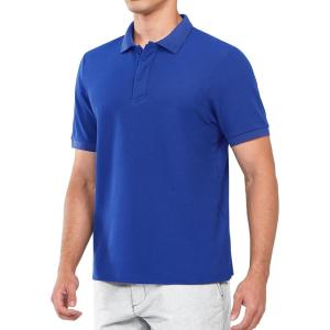 imageNORTHYARD Mens Cotton Polo Shirts Short Sleeve Knitted Golf Shirt Casual Classic Polos TShirtRoyalblue