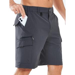 imageNORTHYARD Mens Hiking Cargo Shorts Dress Lightweight 9quot Outdoor Sports Work Shorts Golf Casual Hike Camping with 7 PocketsDarkgrey