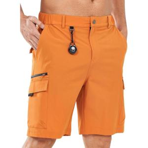 imageNORTHYARD Mens Hiking Cargo Shorts Dress Lightweight 9quot Outdoor Sports Work Shorts Golf Casual Hike Camping with 7 PocketsOrange