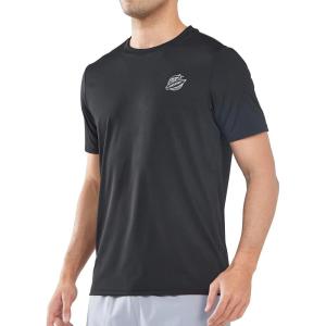 imageNORTHYARD Mens UPF 50 Rash Guard TShirts Sun Protection UV Quick Dry Short Sleeve Shirts Lightweight Fishing SwimBlack