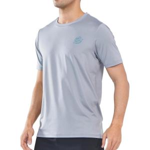 imageNORTHYARD Mens UPF 50 Rash Guard TShirts Sun Protection UV Quick Dry Short Sleeve Shirts Lightweight Fishing SwimLightgrey