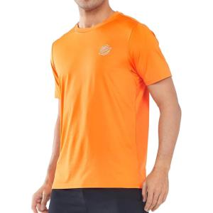 imageNORTHYARD Mens UPF 50 Rash Guard TShirts Sun Protection UV Quick Dry Short Sleeve Shirts Lightweight Fishing SwimOrange