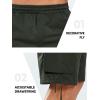 imageNORTHYARD Mens Casual Cotton Cargo Shorts with Elastic Waist and 6 Pockets Work Bermuda Shorts for MenArmygreen