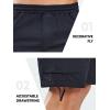 imageNORTHYARD Mens Casual Cotton Cargo Shorts with Elastic Waist and 6 Pockets Work Bermuda Shorts for MenBlack