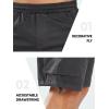 imageNORTHYARD Mens Casual Cotton Cargo Shorts with Elastic Waist and 6 Pockets Work Bermuda Shorts for MenDarkgrey