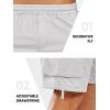 imageNORTHYARD Mens Casual Cotton Cargo Shorts with Elastic Waist and 6 Pockets Work Bermuda Shorts for MenLightgrey
