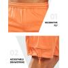 imageNORTHYARD Mens Casual Cotton Cargo Shorts with Elastic Waist and 6 Pockets Work Bermuda Shorts for MenOrange