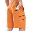 imageNORTHYARD Mens Hiking Cargo Shorts 9quot Lightweight Outdoor Tactical Work Short Athletic Casual Golf Camping Fishing 7 PocketsOrange