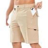 imageNORTHYARD Mens Hiking Cargo Shorts 9quot Lightweight Outdoor Tactical Work Short Athletic Casual Golf Camping Fishing 7 PocketsLightkhaki