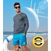 imageNORTHYARD Mens Sun Protection UPF 50 Shirts Long Sleeve Swim Rash Guard Shirt Workout Running Athletic Gym UV Fish HikingDarkgrey