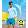 imageNORTHYARD Mens Sun Protection UPF 50 Shirts Long Sleeve Swim Rash Guard Shirt Workout Running Athletic Gym UV Fish HikingSkyblue