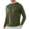 imageNORTHYARD Mens Sun Protection UPF 50 Shirts Long Sleeve Swim Rash Guard Shirt Workout Running Athletic Gym UV Fish HikingArmygreen