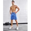 imageNORTHYARD Mens Athletic Running Shorts 7 Workout Gym Short Quick Dry Lightweight Tennis Basketball with Zipper PocketsBlueheather