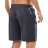 imageNORTHYARD Mens Athletic Running Shorts 7 Workout Gym Short Quick Dry Lightweight Tennis Basketball with Zipper PocketsDarkgrey