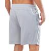 imageNORTHYARD Mens Athletic Running Shorts 7 Workout Gym Short Quick Dry Lightweight Tennis Basketball with Zipper PocketsLightgrey