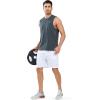 imageNORTHYARD Mens Athletic Running Shorts 7 Workout Gym Short Quick Dry Lightweight Tennis Basketball with Zipper PocketsWhite