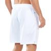 imageNORTHYARD Mens Athletic Running Shorts 7 Workout Gym Short Quick Dry Lightweight Tennis Basketball with Zipper PocketsWhite