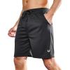 imageNORTHYARD Mens Athletic Running Shorts 7 Workout Gym Short Quick Dry Lightweight Tennis Basketball with Zipper PocketsBlack