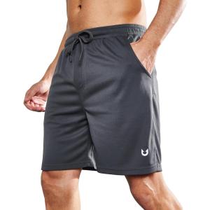 imageNORTHYARD Mens Athletic Running Shorts 7 Workout Gym Short Quick Dry Lightweight Tennis Basketball with Zipper PocketsDarkgrey
