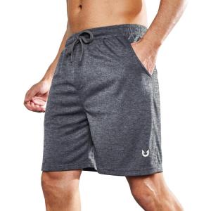 imageNORTHYARD Mens Athletic Running Shorts 7 Workout Gym Short Quick Dry Lightweight Tennis Basketball with Zipper PocketsGreyheather