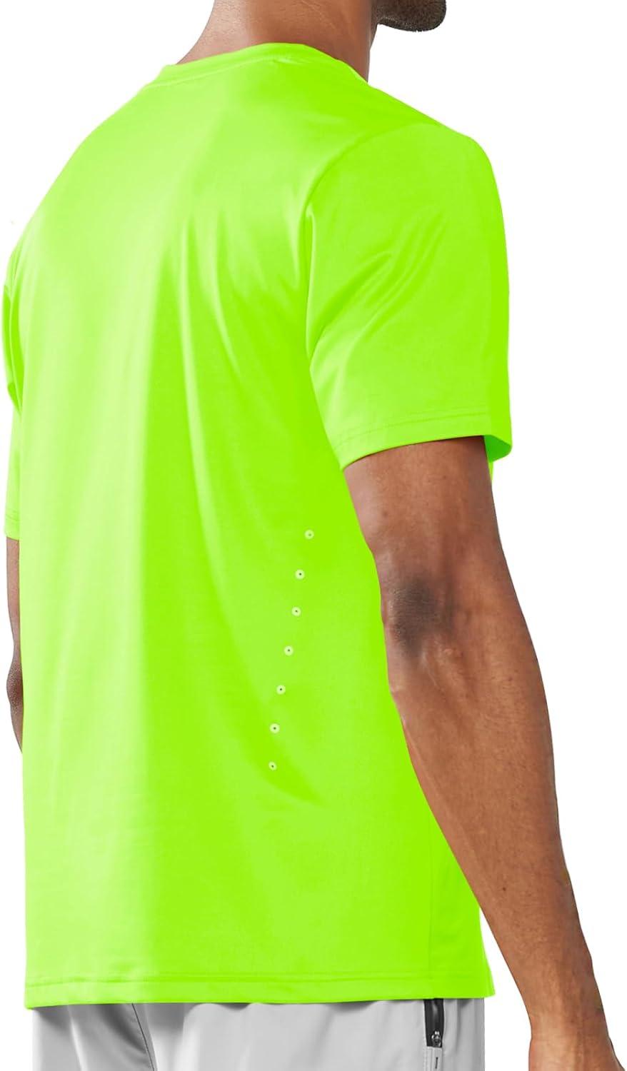 imageNORTHYARD Mens Athletic Gym TShirtsWorkout Running Breathable ShortSleeve Sports Performance Shirts Top TeeNeongreen