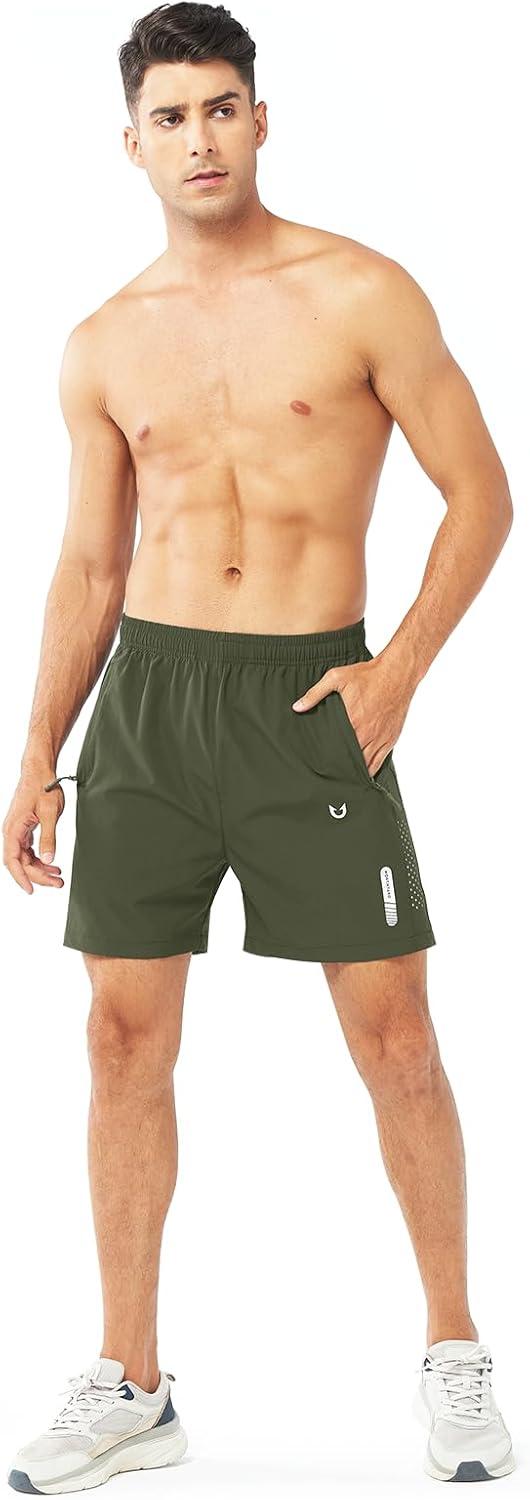 imageNORTHYARD Mens Athletic Running Shorts Quick Dry Workout Shorts 7quot 5quot 9quot Lightweight Sports Gym Basketball Tennis HikingArmygreen