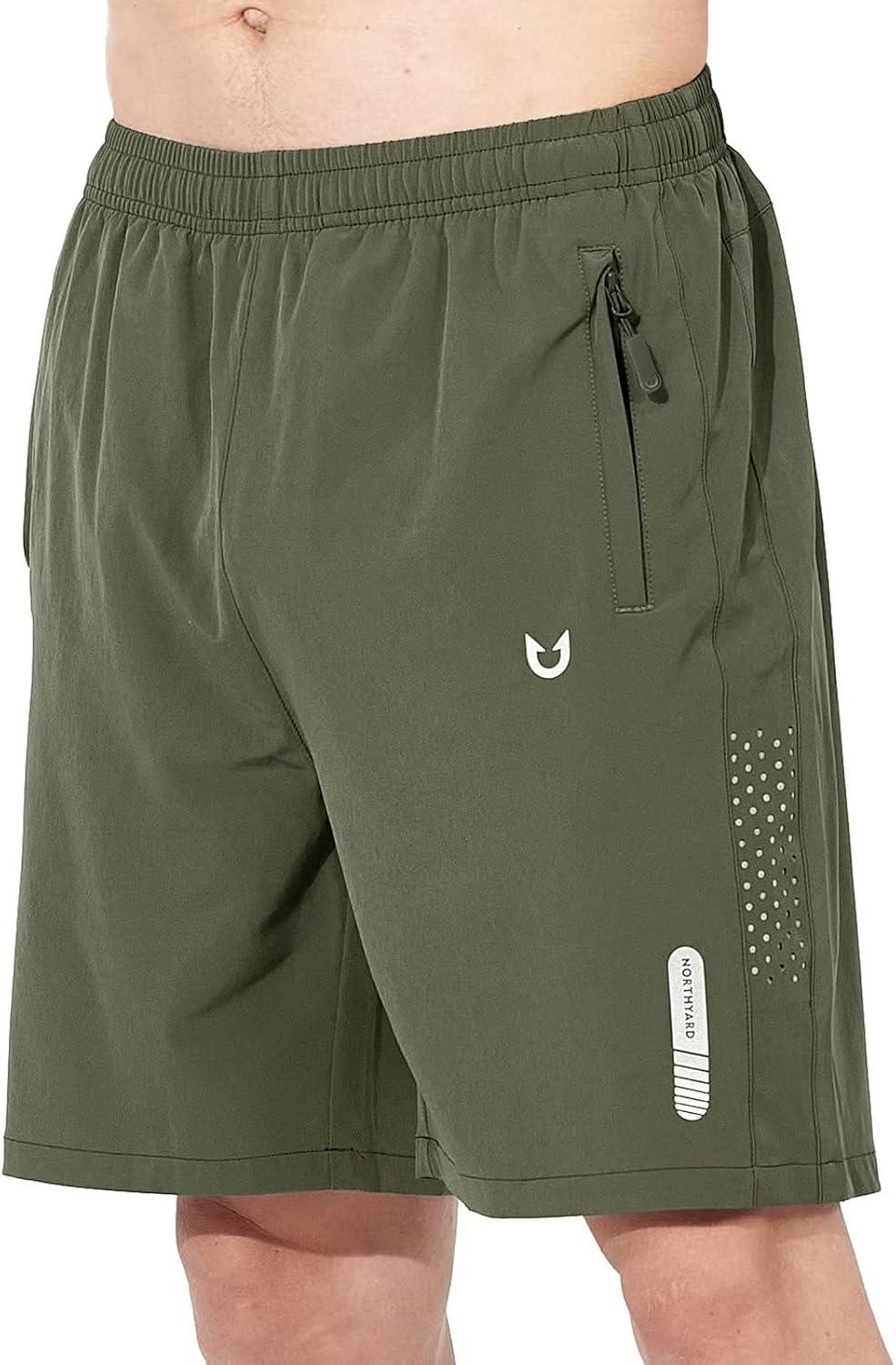 imageNORTHYARD Mens Athletic Running Shorts Quick Dry Workout Shorts 7quot 5quot 9quot Lightweight Sports Gym Basketball Tennis HikingArmygreen
