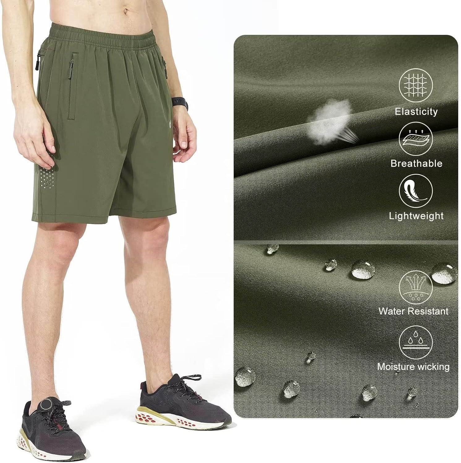 imageNORTHYARD Mens Athletic Running Shorts Quick Dry Workout Shorts 7quot 5quot 9quot Lightweight Sports Gym Basketball Tennis HikingArmygreen