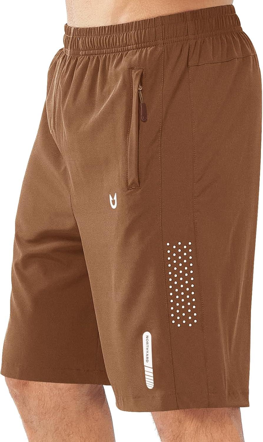 imageNORTHYARD Mens Athletic Running Shorts Quick Dry Workout Shorts 7quot 5quot 9quot Lightweight Sports Gym Basketball Tennis HikingBrown