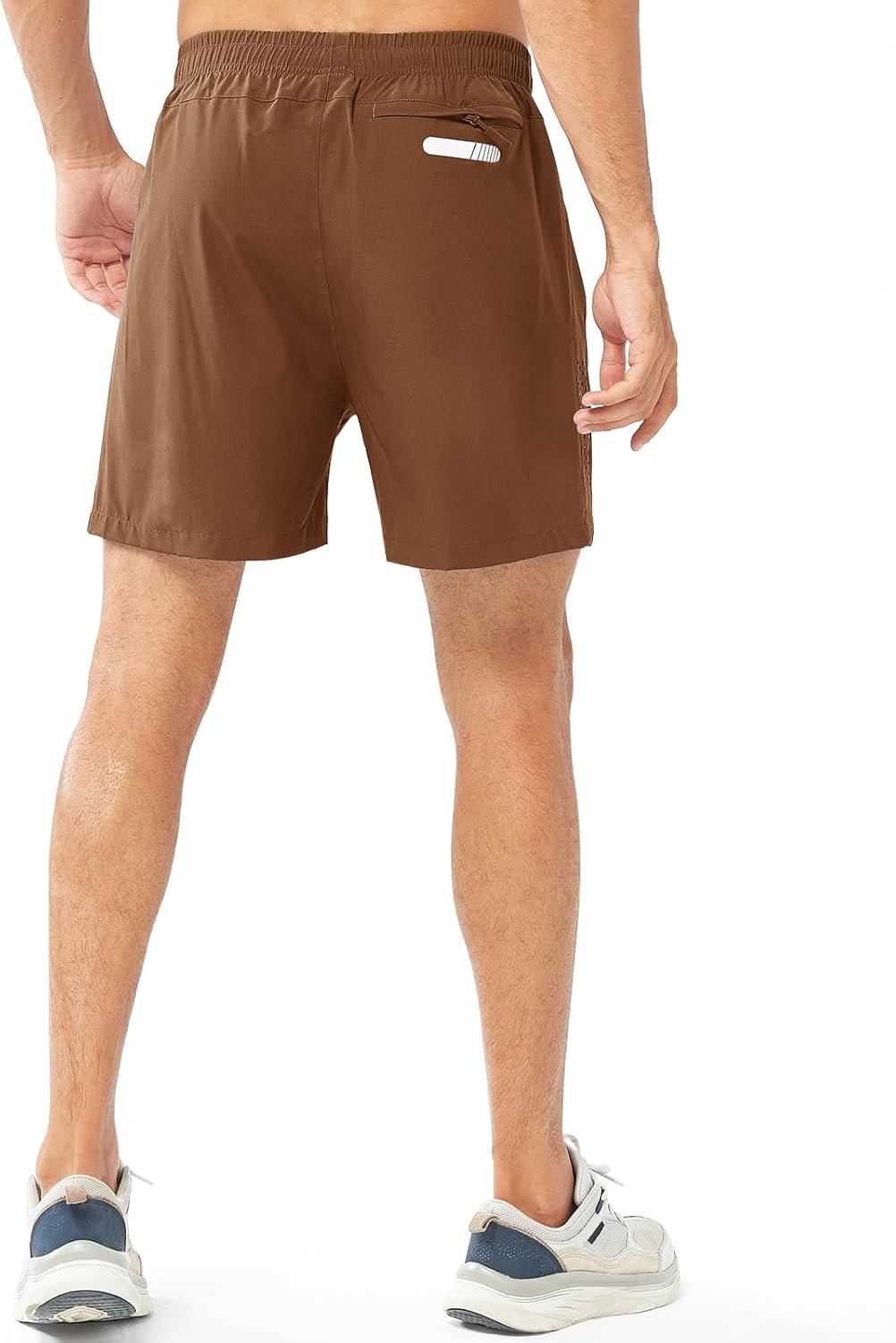 imageNORTHYARD Mens Athletic Running Shorts Quick Dry Workout Shorts 7quot 5quot 9quot Lightweight Sports Gym Basketball Tennis HikingBrown