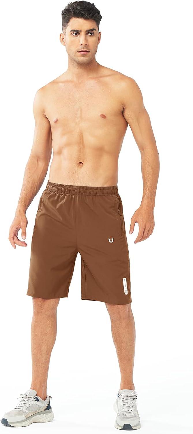 imageNORTHYARD Mens Athletic Running Shorts Quick Dry Workout Shorts 7quot 5quot 9quot Lightweight Sports Gym Basketball Tennis HikingBrown