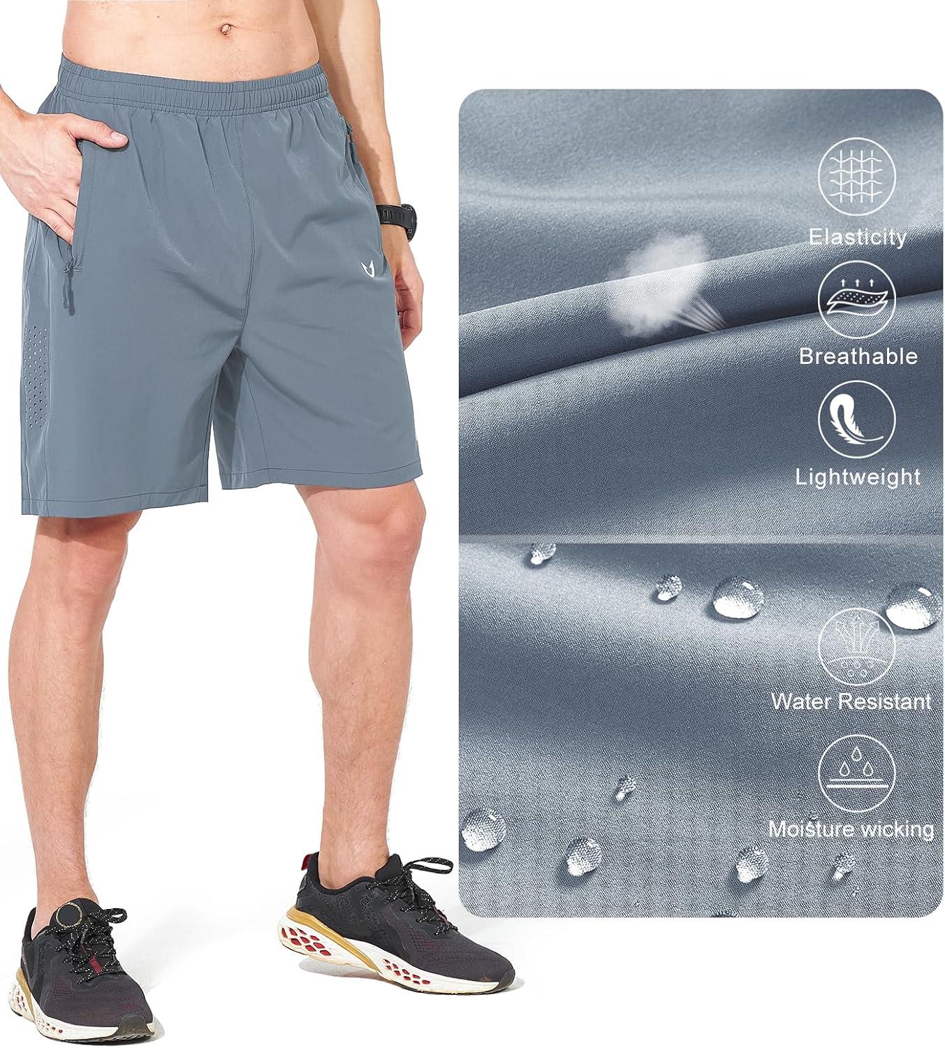 imageNORTHYARD Mens Athletic Running Shorts Quick Dry Workout Shorts 7quot 5quot 9quot Lightweight Sports Gym Basketball Tennis HikingCloudgrey