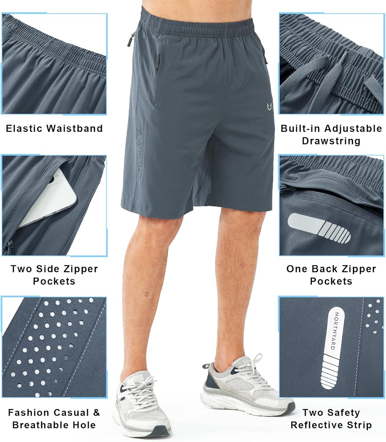 imageNORTHYARD Mens Athletic Running Shorts Quick Dry Workout Shorts 7quot 5quot 9quot Lightweight Sports Gym Basketball Tennis HikingCoolgrey