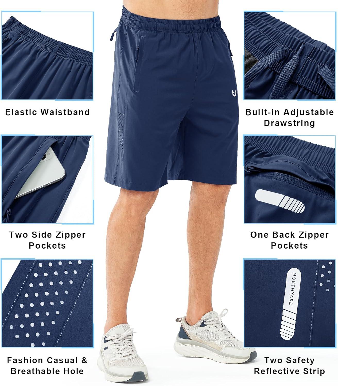 imageNORTHYARD Mens Athletic Running Shorts Quick Dry Workout Shorts 7quot 5quot 9quot Lightweight Sports Gym Basketball Tennis HikingDarkblue