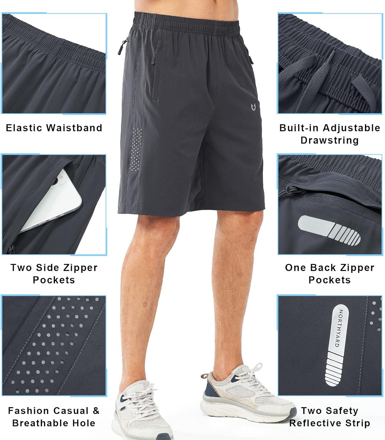 imageNORTHYARD Mens Athletic Running Shorts Quick Dry Workout Shorts 7quot 5quot 9quot Lightweight Sports Gym Basketball Tennis HikingDarkgrey